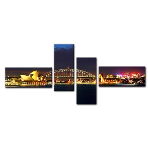 Bilderdepot24 Leinwandbild Sydney Opera House und die...