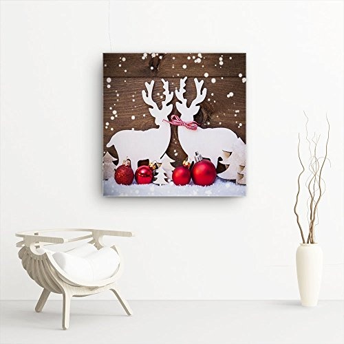 Weihnachten Bild C280, 1 Teil 80x80cm Leinwand auf...