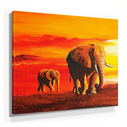 Mia Morro Afrika Elefanten Bild A150, 1 Teil 50x50cm...
