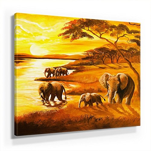 Mia Morro Afrika Elefanten Bild D450, 1 Teil 50x50cm...
