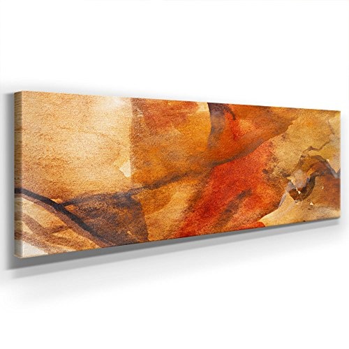 Abstrakt Warme Farben Panoramabild - XXL 150x50cm,...