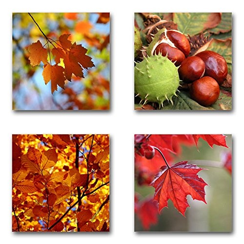 Herbst - Set A schwebend, 4-teiliges Bilder-Set je Teil...