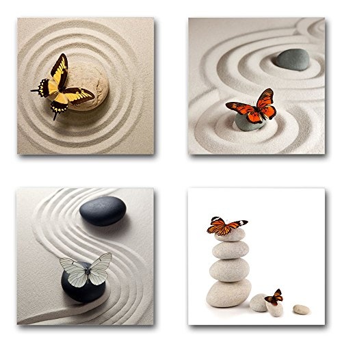 Schmetterlinge - Set C schwebend, 4-teiliges Bilder-Set...