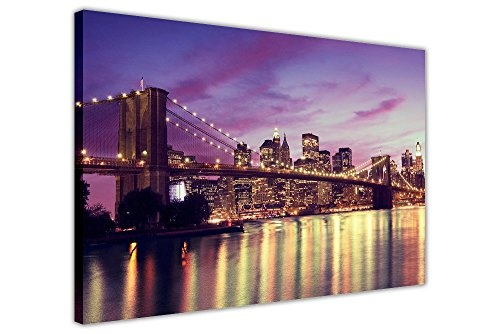 CANVAS IT UP Leinwanddruck NEW YORK CITY Bridge Bilder Home Dekoration Raum Décor Poster Foto Druck Bild Landmarks