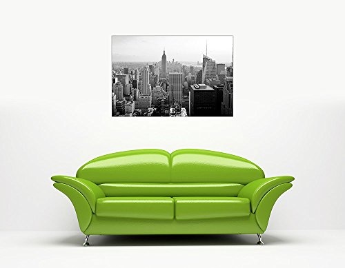 CANVAS IT UP Schwarz und Weiß-Fotos New York City Wolkenkratzer gerahmt Prints auf Leinwand, Bilder Home Dekoration Größe: 101,6 x 76,2 cm (101 x 76 cm)