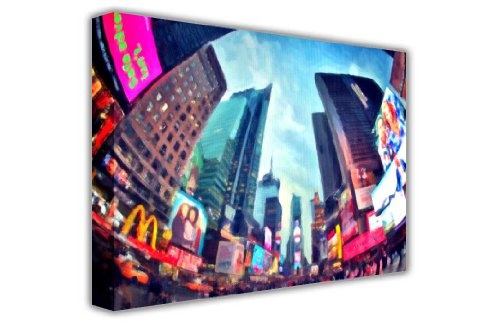 Modern Art Large Canvas Wall Art Prints City View new york Times Square Ölgemälde Stadtbild - Fotos Print Bilder Leinwände, canvas holz, 40 x 50 cm