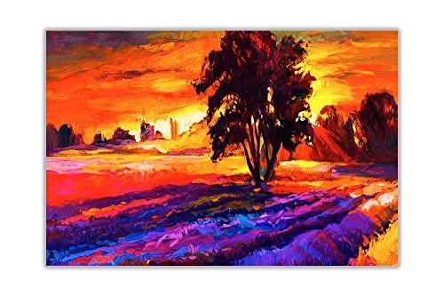 CANVAS IT UP Baum-Sonnenuntergang auf Leinwand Wand Art Prints Ölgemälde re-Print farbenfrohen Bilder Haus Dekoration Europäisch 09- A0-40" X 30" (101CM X 76CM)