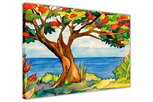 CANVAS IT UP Autumn Tree of Life Red Leafs Leinwand Wand...