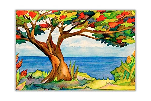 CANVAS IT UP Autumn Tree of Life Red Leafs Leinwand Wand...