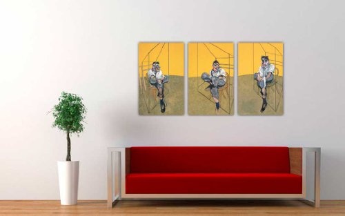 berühmten Gemälde Nachdruck Francis Bacon Drei Studien von Lucian Freud Kunstdruck auf Leinwand Foto Bild Druck Home Dekoration Bilder 3 -, canvas holz, 2- 3 X 20" X 10" (3 X 50CM X 25CM)