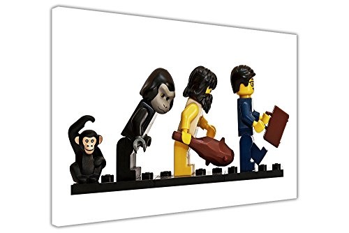 Evolution of Lego Canvas Art Wand Bilder Raum Dekoration Prints Poster, canvas holz, 08- A1 - 30" X 24" (76CM X 60CM)