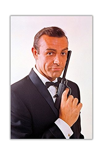 James Bond Poster gerahmtes Wandbild Art Canvas Prints Film Bilder Sean Connery, canvas holz, 04- 30" X 20" (76CM X 50CM)