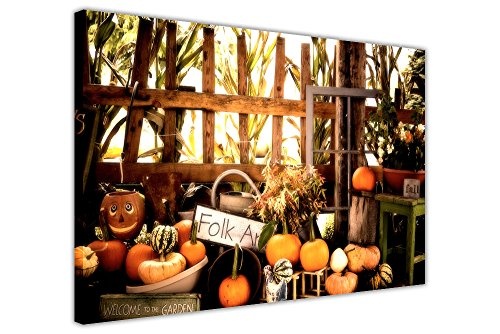 CANVAS IT UP Leinwand-Garten Kürbis Halloween Dekoration Wand Kunst Bilder Fotos 09- A0-40" X 30" (101CM X 76CM)