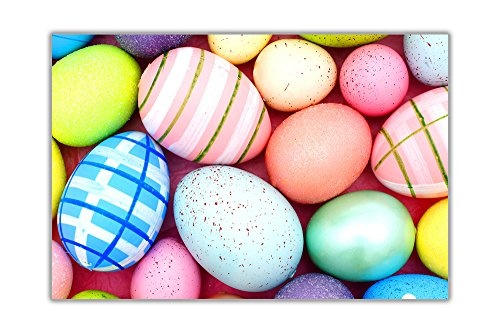 Ostern Eier auf Rahmen Leinwand Bilder Kinder Wand Kunst-Prins Home Dekoration Größe: A4-30,5 x 20,3 cm (30 x 20 cm), 01- A4 - 12" X 8" (30cm X 20cm)