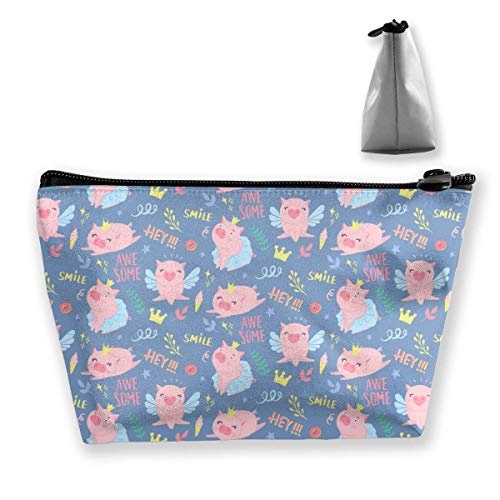 Womens Cosmetic Bag Cute Pink Pigs Multifunktions-Make-up...