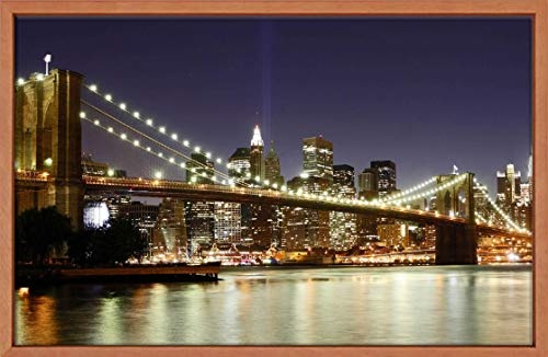 Canvas Leinwandbild Wandbild Kunstdruck, Brooklyn Bridge...
