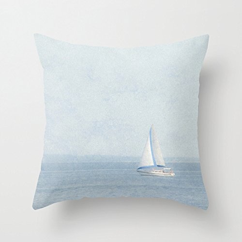 Juzijiang Sailboat Standard Canvas Throw Pillow Covers...