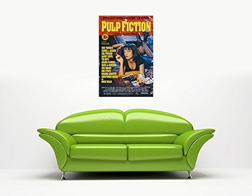 Pulp Fiction Film-Poster, gedrucktes Wandbild, Raum-Dekoration, Motiv: Cover Quentin Tarantino (Aufschrift nicht in deutscher Sprache), canvas holz, 08- A1 - 30" X 24" (76CM X 60CM)