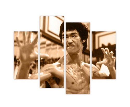 Kunstdruck auf Leinwand, Motiv "Bruce Lee",...