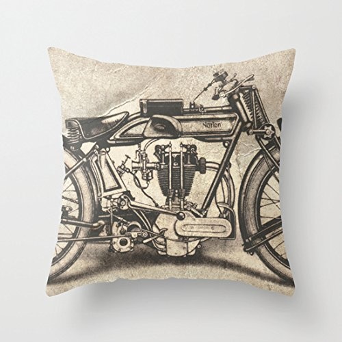 VTXWL Vintage Motorcycle Style Canvas Throw Pillow Case...
