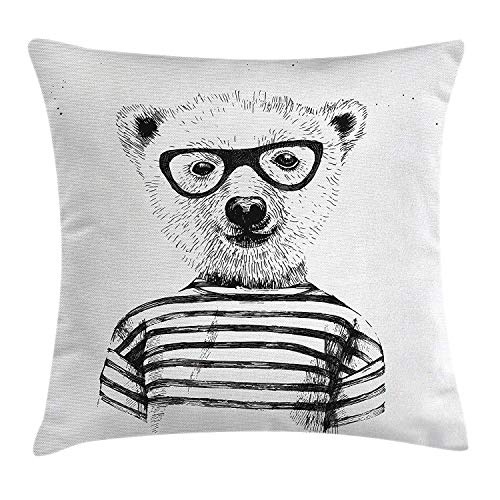 K0k2t0 Animal Throw Pillow Cushion Cover, Dressed up...