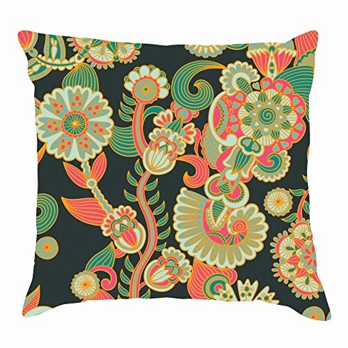 dfgi Vintage floral Paisley Throw Pillow Covers Cotton...
