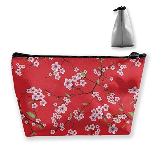 Womens Cosmetic Bag Pink Pflaumenblüte...