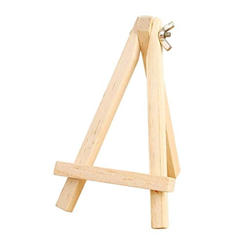 H-ONG Wood Easel Display Easel Small Painting Easel Portable Tripod Easel Mini Display Holder Set for Painting Art Craft Drawing 18 * 24CM 5pcs/Pack