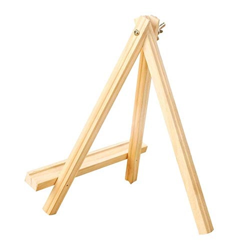 H-ONG Wood Easel Display Easel Small Painting Easel Portable Tripod Easel Mini Display Holder Set for Painting Art Craft Drawing 18 * 24CM 5pcs/Pack