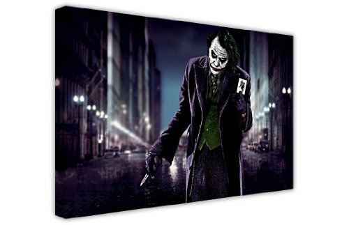 Canvas it Up Druck auf Leinwand, Motiv Joker mit Spielkarte aus Batman, New Age / Pop Art, tolle Deko 8- A1 - 24" X 30" (60CM X 76CM)