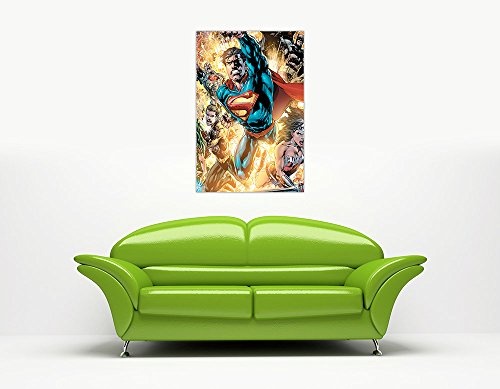 DC Comics Justice League War Superman Batman Wonder Woman Pop Art Jungen Leinwand Wall Art Drucke Superhero Poster, Canvas Holz, 09- A0-40" X 30" (101CM X 76CM)