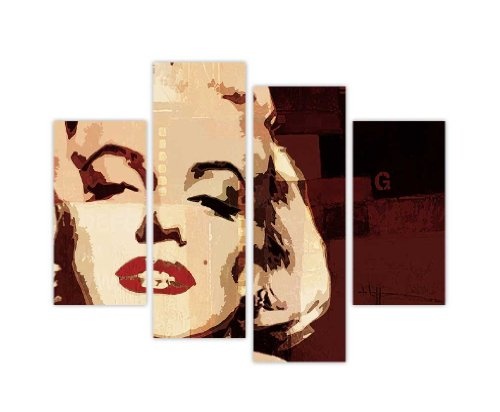 Kunstdruck auf Leinwand Art Wand Bilder Iconic Marilyn...