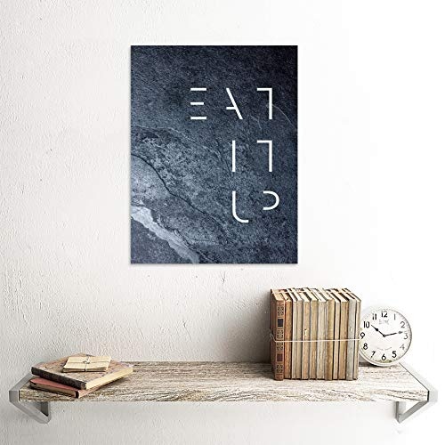 Slate Kitchen Eat It Up Art Print Canvas Premium Wall...