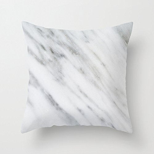 Juzijiang Carrara Italian Marble Canvas Throw Pillow...
