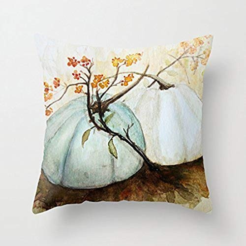Juzijiang Canvas Pumpkin Pillow Covers Decorative Accent...