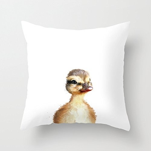 Juzijiang Little Duck Cute Funny Canvas Pillow Covers...
