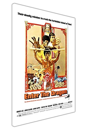 CANVAS IT UP Filmposter "Enter The Dragon" Bruce Lee, gerahmt, canvas holz, 03-20" X 16" (50CM X 40CM)