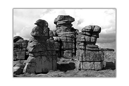 slaskie kamienie-, Mountain- und Steine auf gerahmter Leinwand, für Wohnzimmer, 18 mm, canvas, schwarz/weiß, 05- A1-34" X 24" (86cm X 60cm)