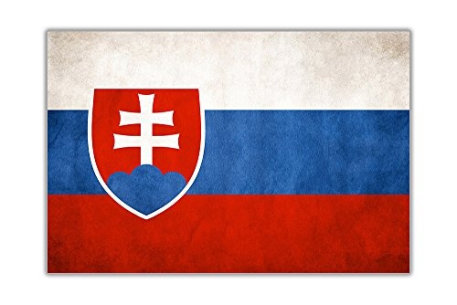 CANVAS IT UP Flagge der Slowakei gedruckt auf Leinwand Kunstdruck Bild, 38 mm dick, canvas, 05- A0+ 46" X 34" (116cm X 86cm)
