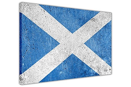 CANVAS IT UP Schottland-Flagge Kunstdruck auf Leinwand, 38 mm dicke, canvas, 01- A4-12" X 8" (30cm X 20cm)