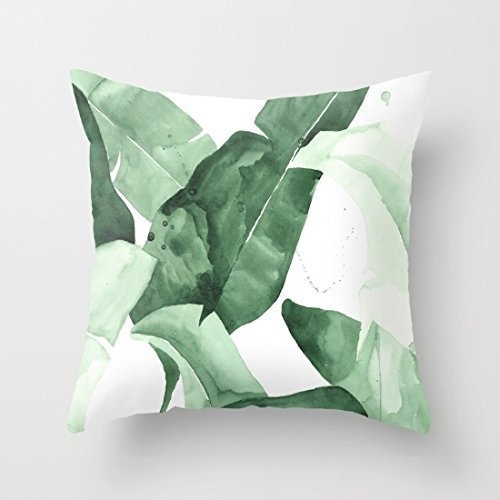 Tropical Gadern Leaves Throw Pillow Covers Decorative...