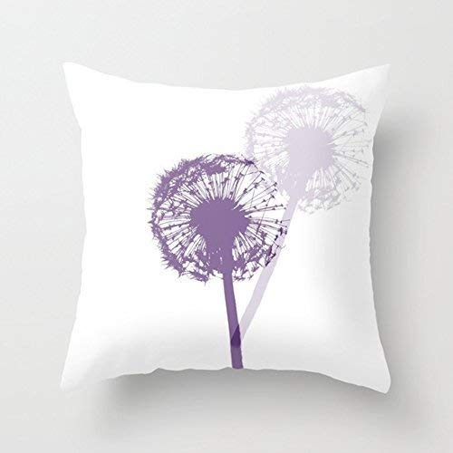 Beautiful Purple Dandelion Canvas Throw Pillow Cover...