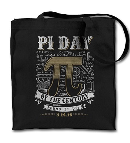 Pi Day Math Round It Up Algebra Black Canvas Tote Bag, Cloth Shopping Shoulder Bag
