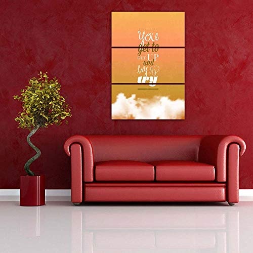 ArtzFolio You Get to Get Up Split Art Painting Panel On Sunboard 28 X 40Inch