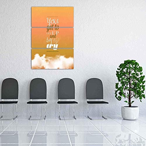 ArtzFolio You Get to Get Up Split Art Painting Panel On Sunboard 28 X 40Inch
