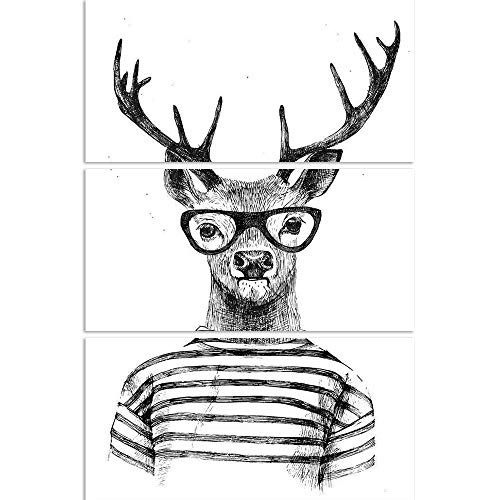 ArtzFolio Dressed Up Deer In Hipster Style Split Art...