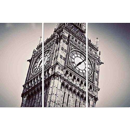 ArtzFolio Big Ben Clock Close Up, London, England Uk Split Art Painting Panel On Sunboard 36.1 X 24Inch