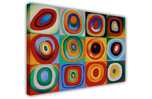 CANVAS IT UP Wassily Kandinsky Farbstudie Quadrat Masterpiece Leinwand Art Wand Bilder Foto Prints Raum Dekoration Classic Fotos Ölgemälde