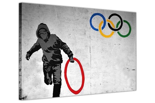 CANVAS IT UP Banksy Bilder Leinwandbild, Kunstdruck Thug...