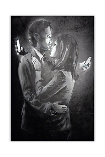 CANVAS IT UP Funny Leinwand Banksy Prints Handy Liebhaber Bedruckt Wand Kunst Bilder Home Dekoration Kunstwerke Größe: 101,6 x 76,2 cm (101 x 76 cm)